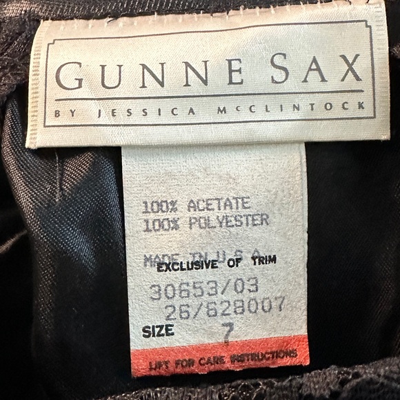 Gunne Sax Black Lace Top Size 7  or S - Picture 7 of 15